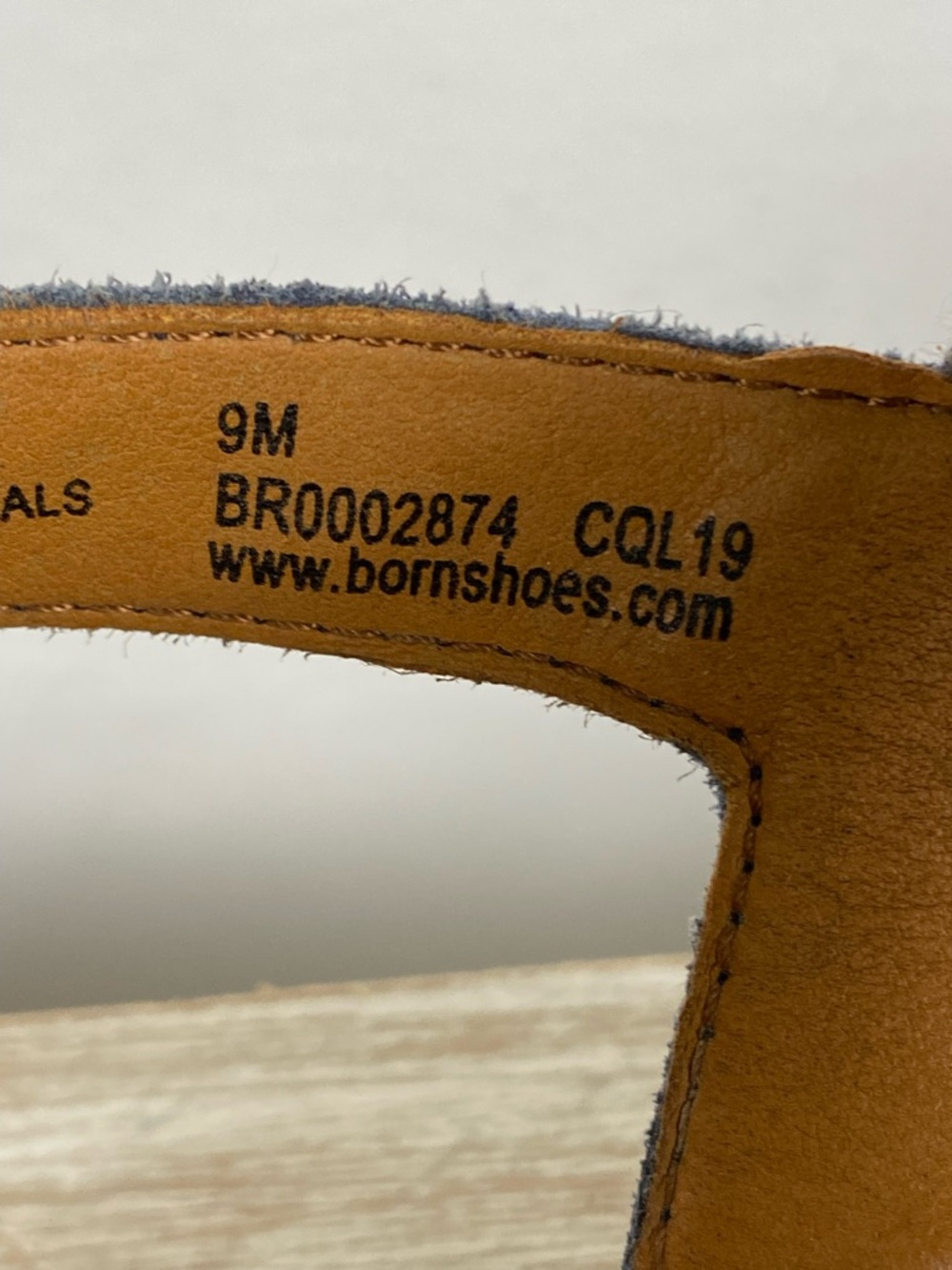 Born Navy Suede and Elastic Strap Platform Sandals - Picture 10 of 11